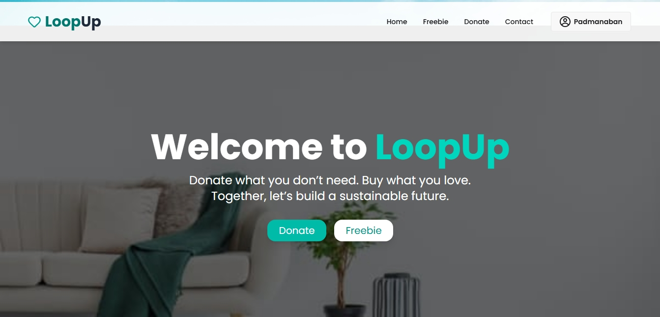Screenshot of Loop Up Application